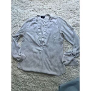 The Limited White long Sleeve Button front career work suiting Blouse XS